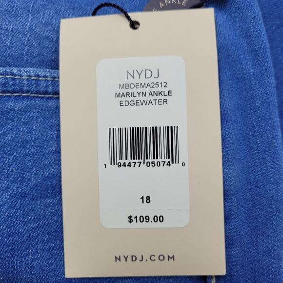 NWT NYDJ Marilyn Edgewater Straight Ankle Jeans size 18 - Picture 10 of 15